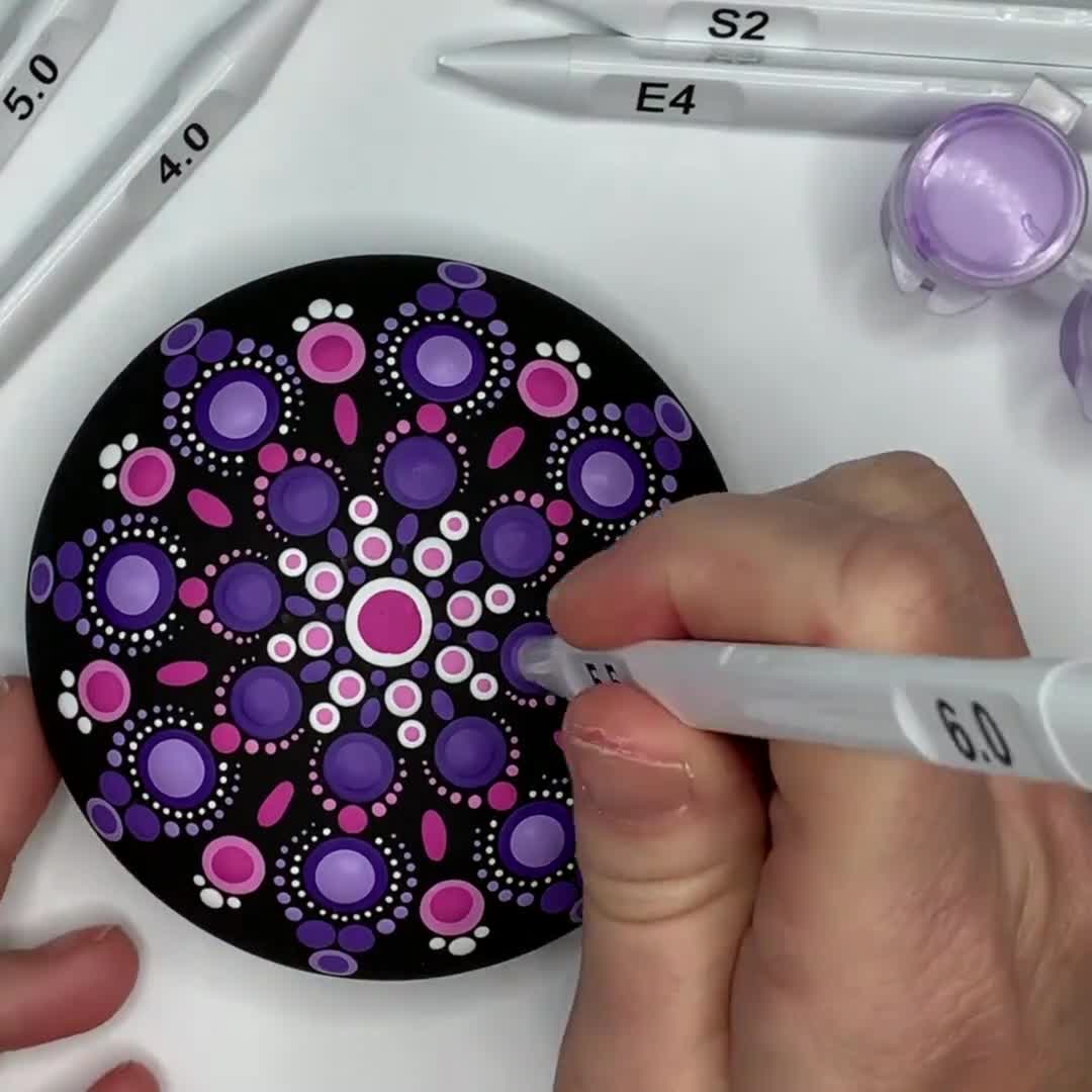 Dotting Tools for Painting Mandalas - Happy Dotting Company - 16pc Double Ended Super Set for Mandala Dot Art - Includes Stylus - Unique Ellipse