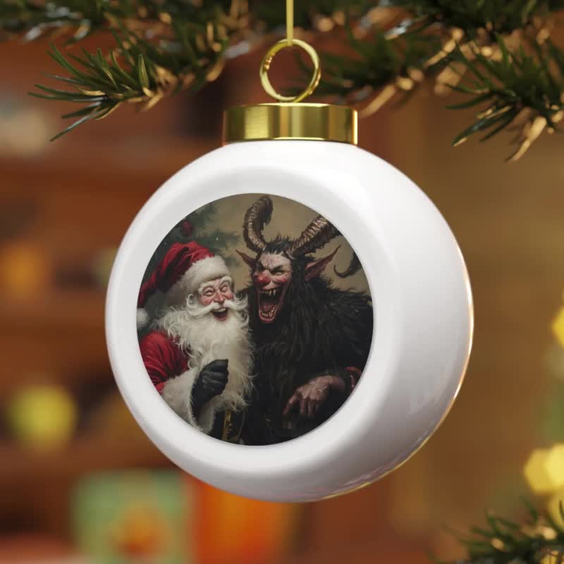 Poster For Sale Mit "Gruseliger Weihnachtsmann-Schädel" Von MindSmith