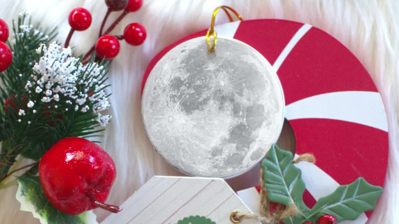 Moon Ornament, Full Moon Christmas Ornament, Moon Lover Gift, Moon