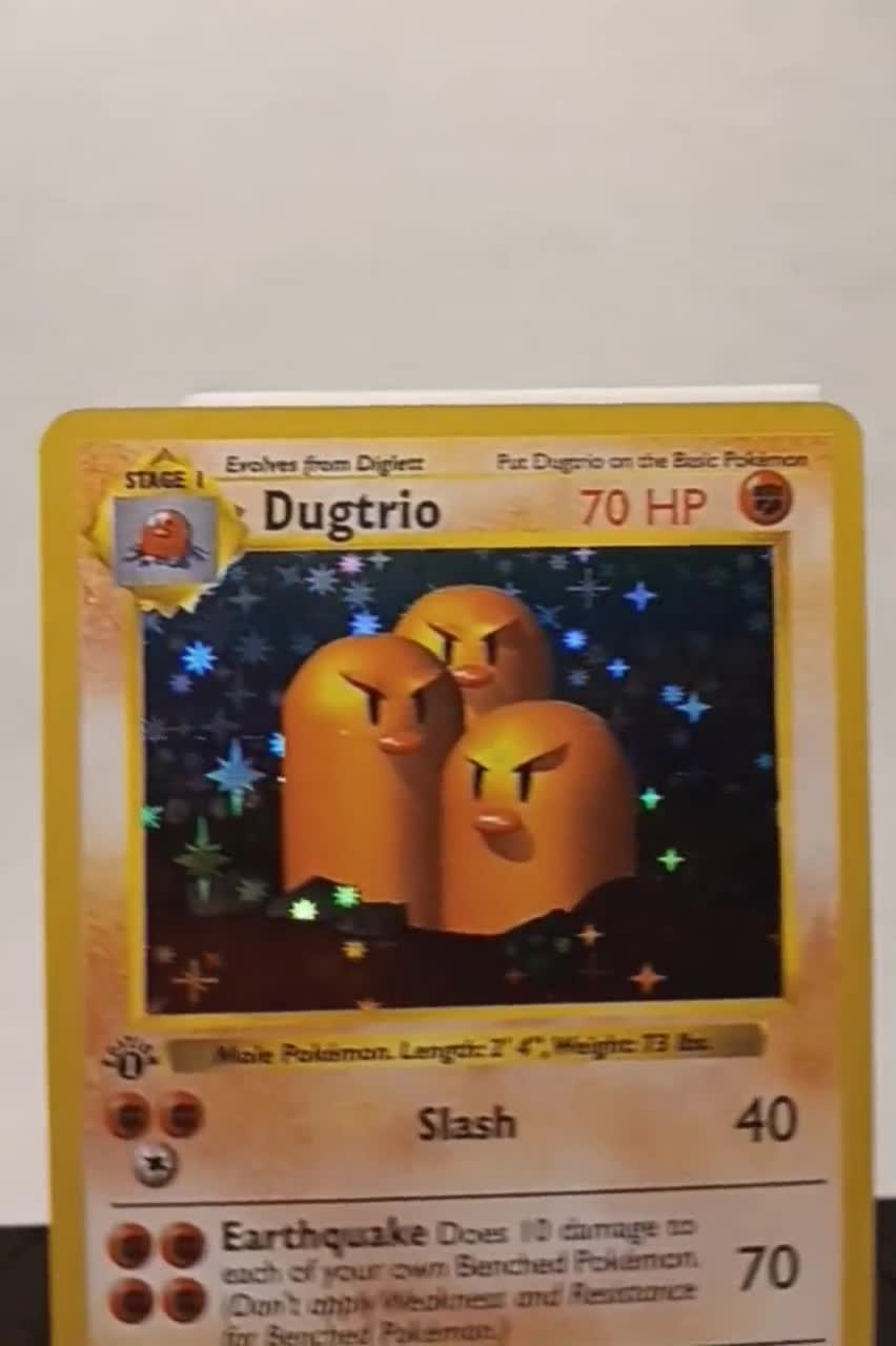 Dugtrio 1st store edition (Shadowless base rare)