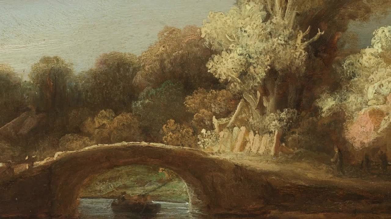 石橋のある風景、レンブラント・ファン・レイン、1638年｜印刷