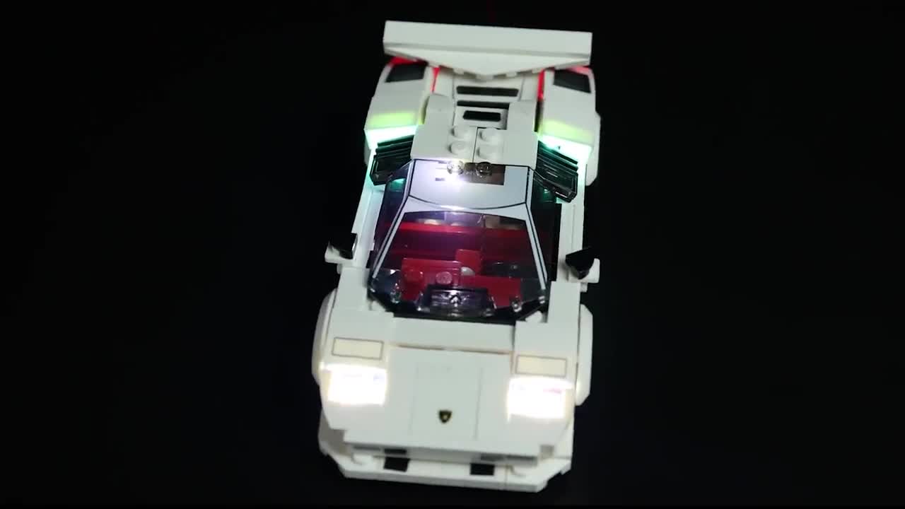 LED Light Kit for Lamborghini Countach Compatible With LEGO® 76908 Set 