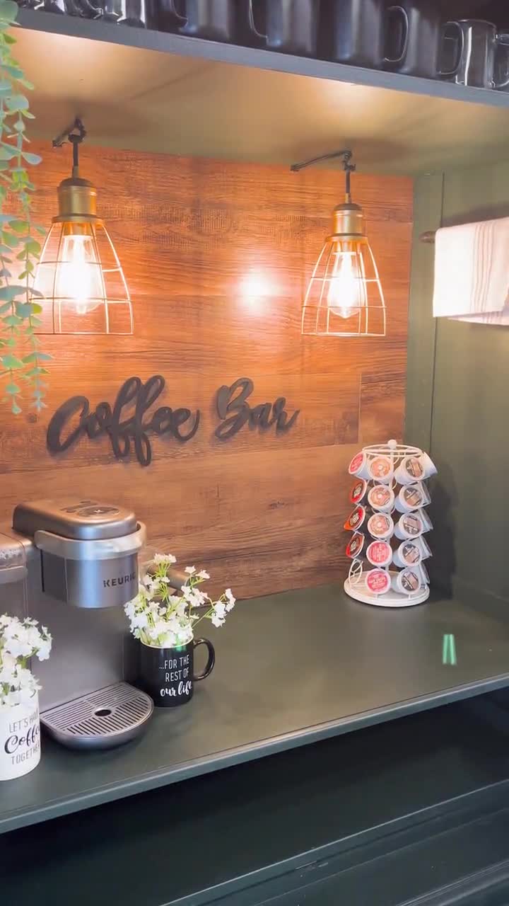 Gorgeous Custom-made Refurbished Coffee Bar Hutch 