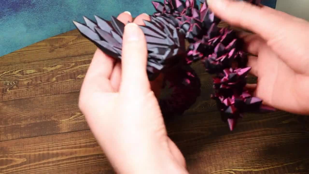 Dragón Articulado Alado Con Huevo Impreso En 3D | Decoración Fantástica Y Juguete Fidget Para Casa, Oficina O Habitación Infantil