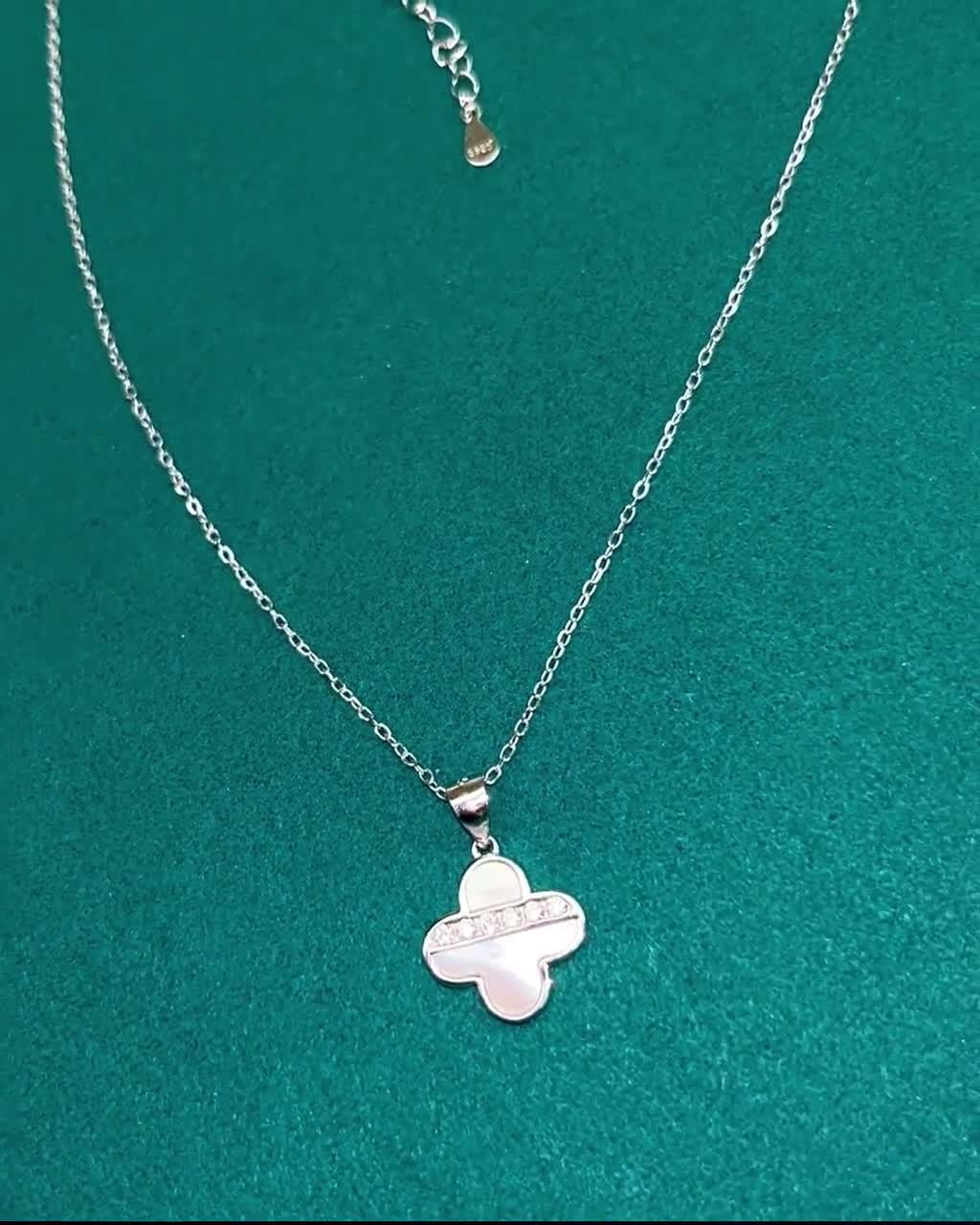 925 Argento Sterling Trifoglio Irlandese 3 Quadrifoglio Finto