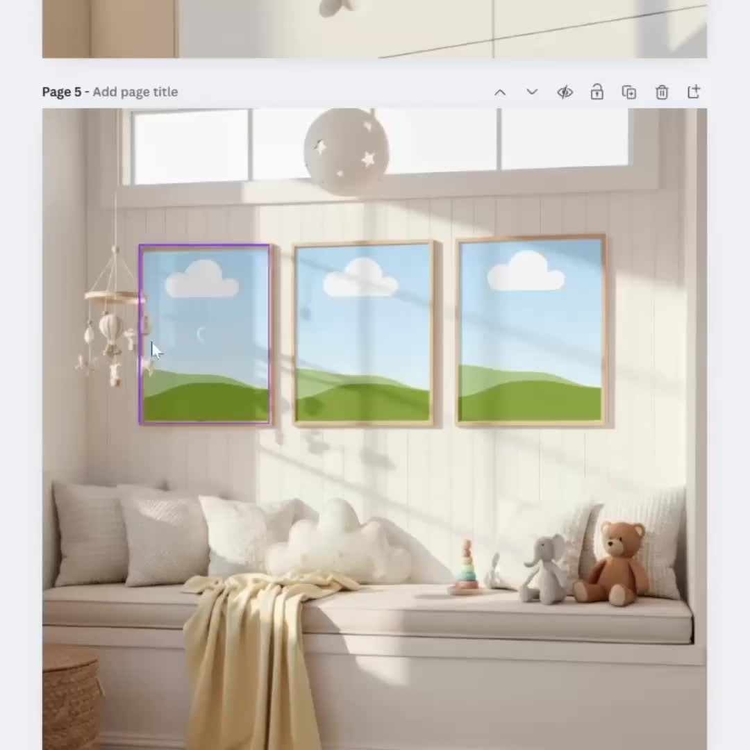 100 Canva Nursery Frame Mockup Bundle: Ziehen und ablegen von Canva-Vorlagen, gebrauchsfertige Vorlagen video poster