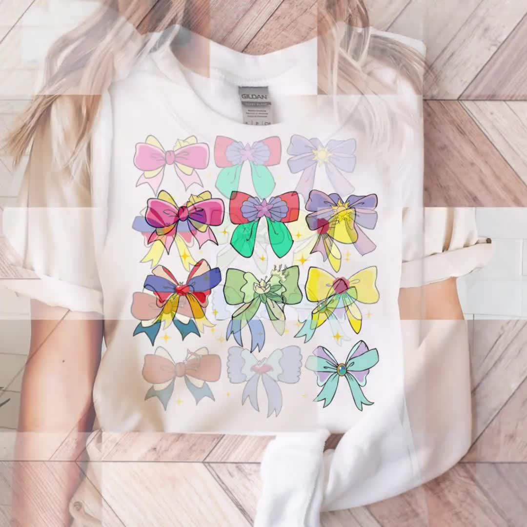 Disney Bow Princess Sweatshirt, Disney Trip, Disney Girls Matching Shirt, Aurora Ariel Belle Cinderella Sweatshirt, Disney Bow Hoodie video poster