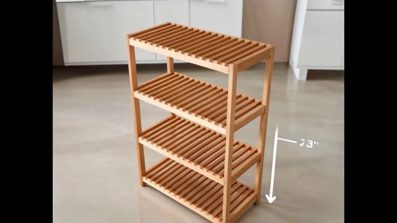 DIY 4段木製収納棚の製作プラン（デジタルダウンロード） - Etsy 日本