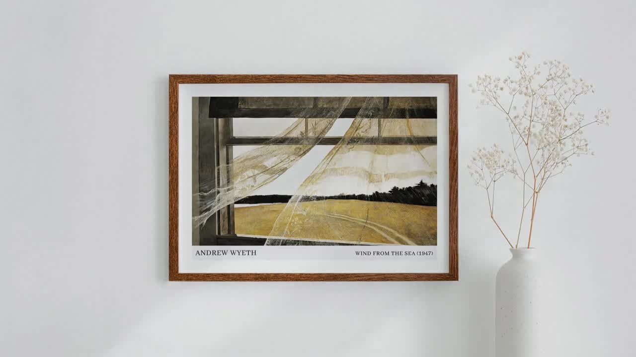 Wind From the Sea Andrew Wyeth 1947 Poster Window Painting