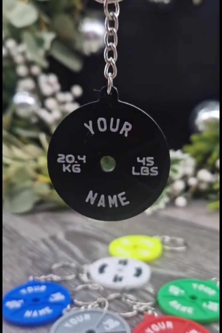 Porte Clef Strength Sports Barbell Dumbbell Charm Weight Fitness