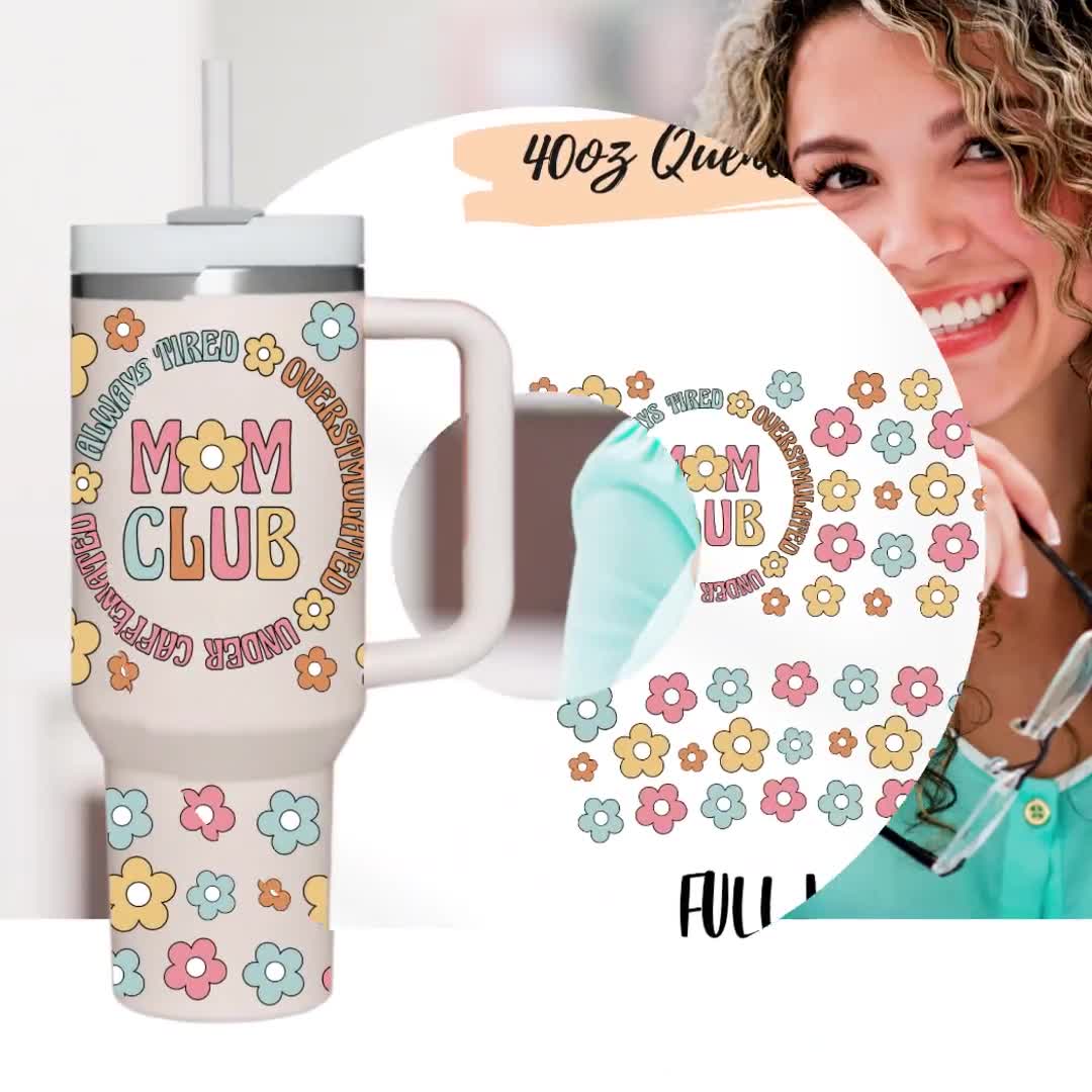 2 Designs 40oz Quencher Stanley Tumbler Wrap Retro Groovy Choose Happy  Seamless 40 Oz SVG Cute Smiley 40oz Cricut Silhouette Template 