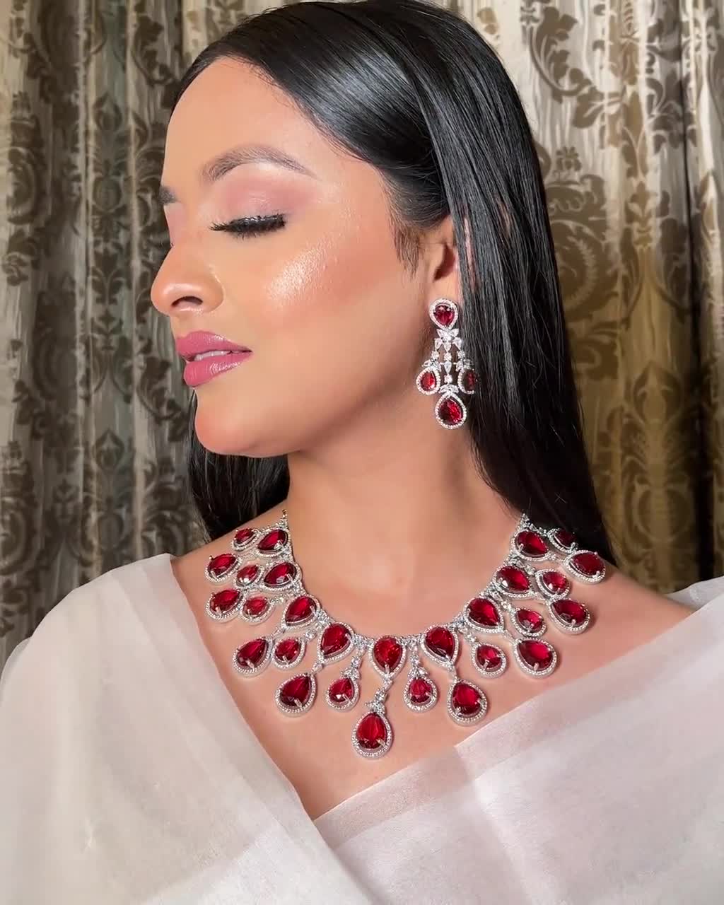 真珠ネックレス ダイヤモンド付きペンダント14mmk18真珠の首飾りZmk 幼く 