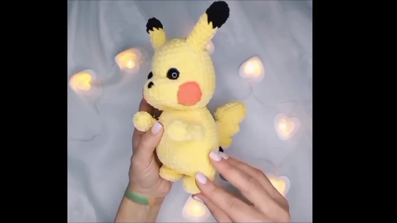 専用ピカチュウ かぎ針編み衣装 ぬいぐるみ ピカチュウのかぎ針編みパターン | 22インチポケモンぬいぐるみ（PDF