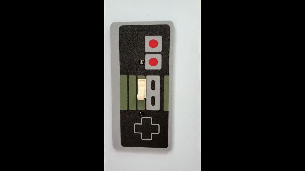Nintendo NES Controller Light Switch Cover Plate Duplex Outlet