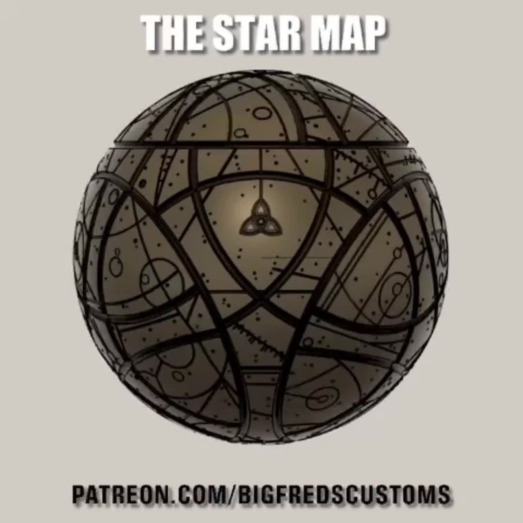 Ahsoka Star Map with Stand by 3Demon, Download free STL model