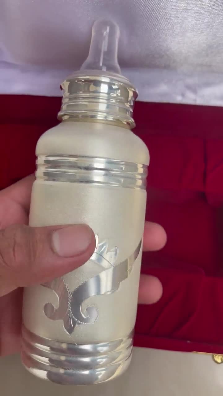 Silver hot sale feeding bottle