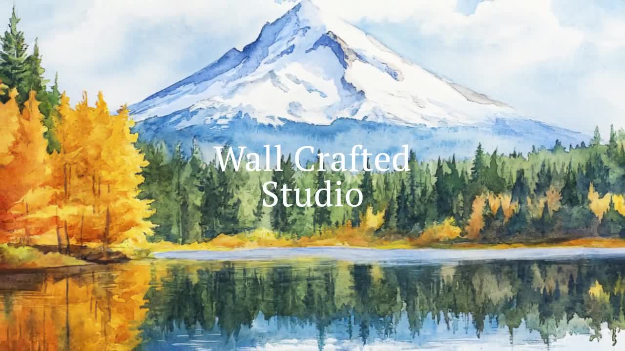 マウントフッドの絵画、ミラーレイクの反射ウォールアート、オレゴンの