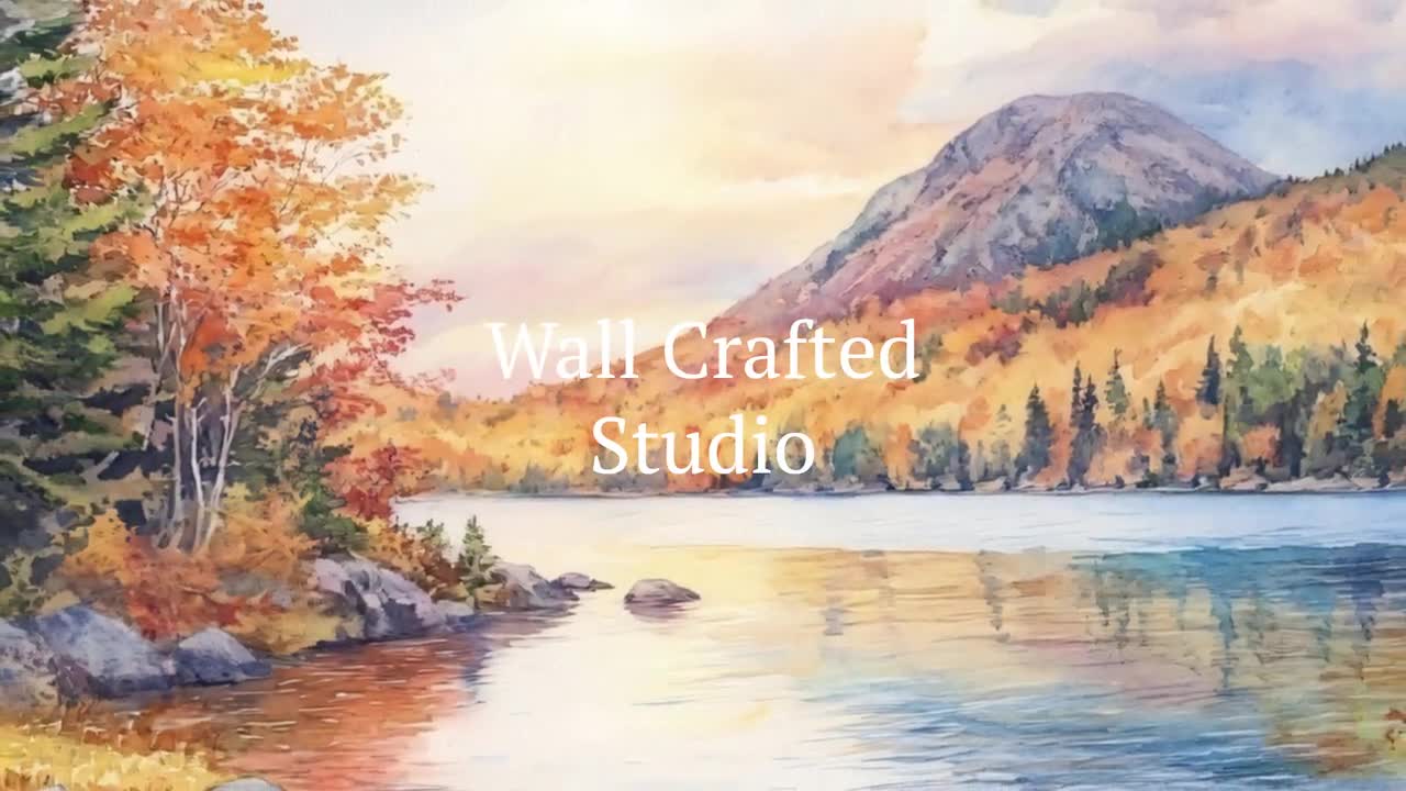 エコー湖の日の出の絵画、アカディア国立公園の日の出の壁画、メイン州