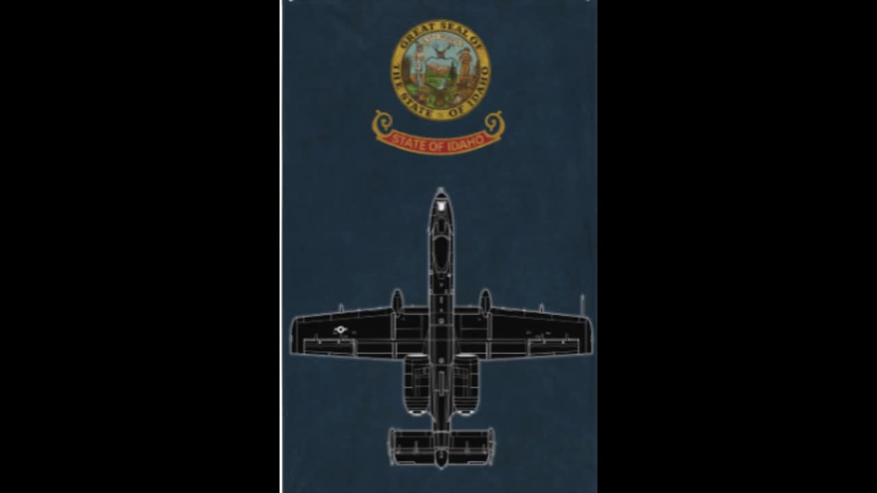 A-10 Warthog Idaho Flag video poster