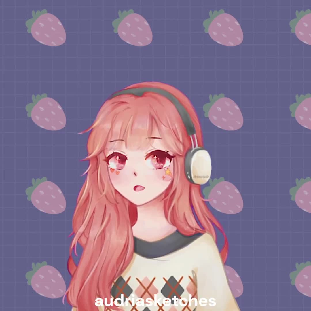 Pink Cute Anime Girl Discord Profile Picture Avatar Template and Ideas for  Design