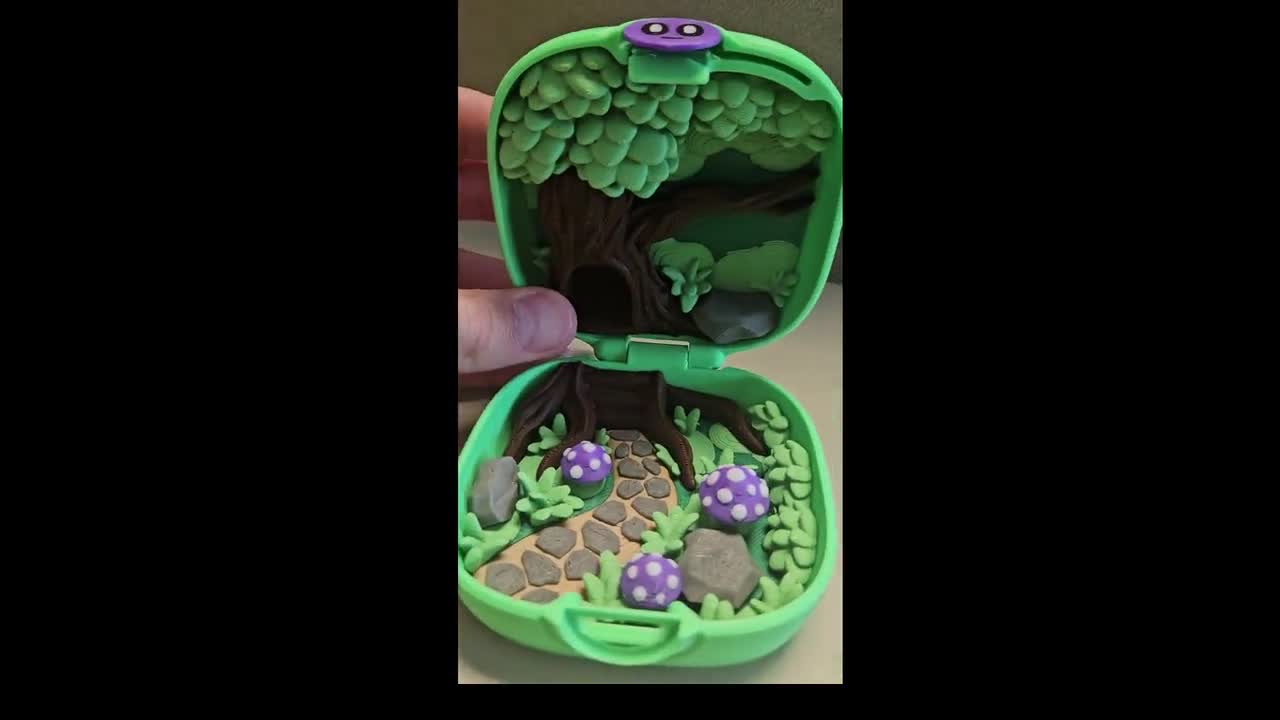 Minijuego de bosque impreso en 3D: Gnomo y erizo de juguete de bolsillo video poster