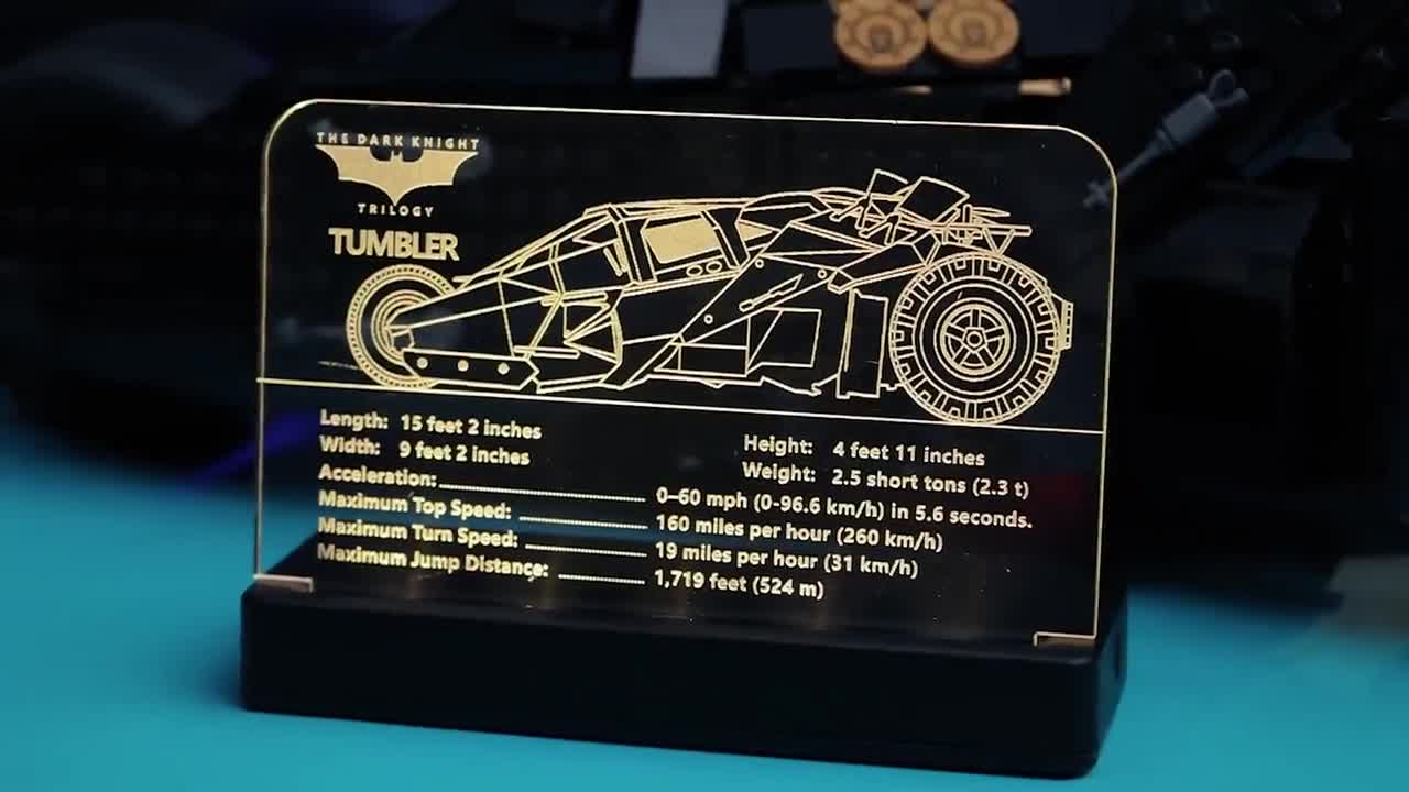 Hosdiy Télécommande Jeu de Lumière pour Batman la Batmobile Tumbler