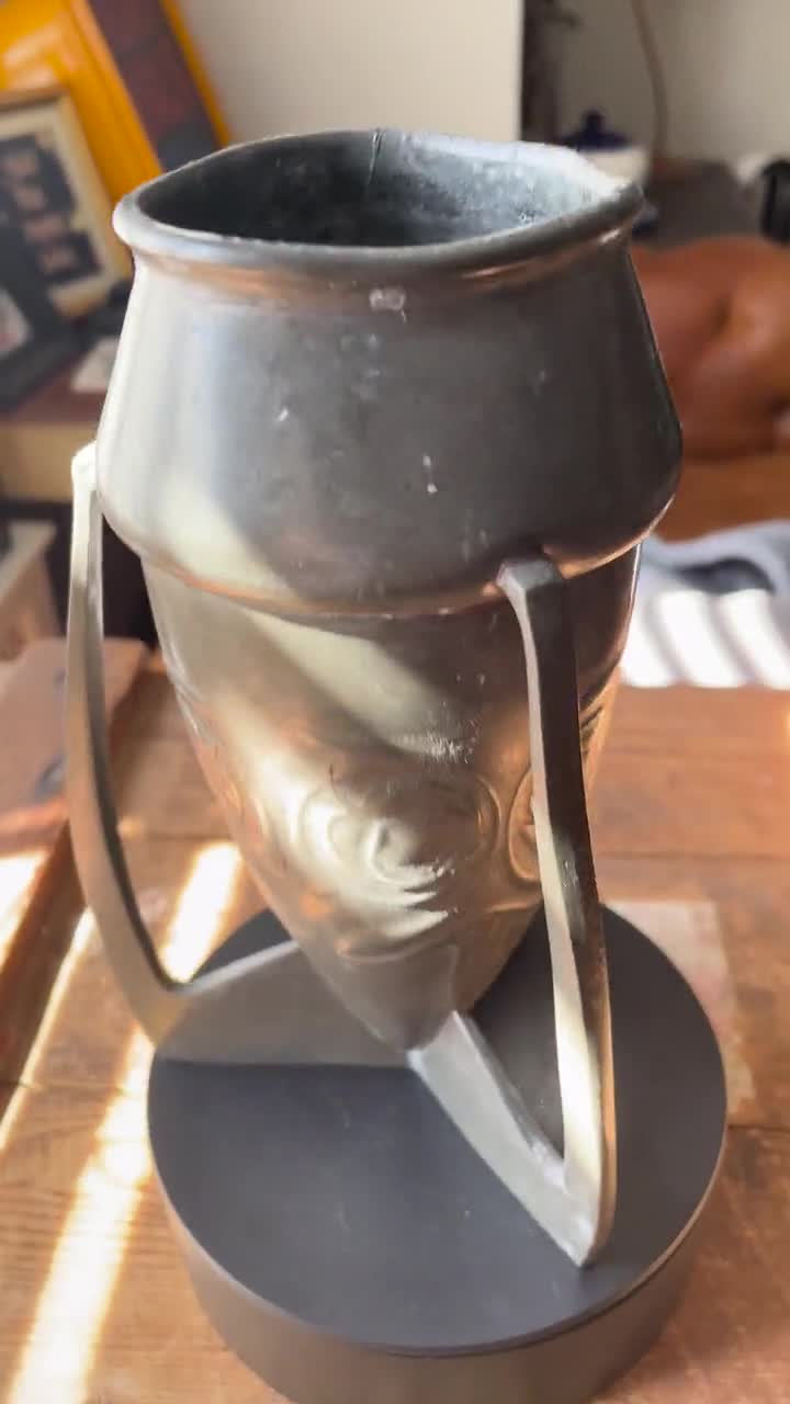 Archibald Knox Liberty & Co English Pewter Embossed Pewter Rocket
