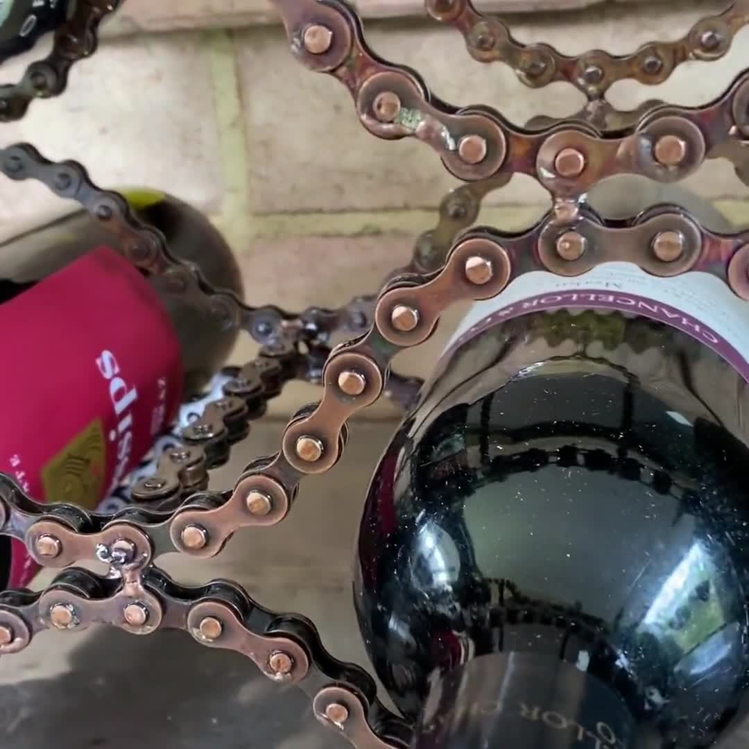 Bike chain best sale wine rack