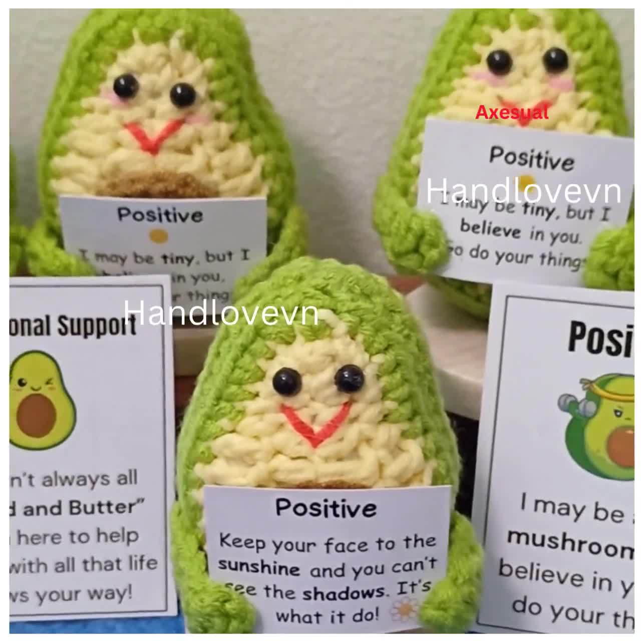 Custom Emotional Support Pickle Handmade Crochet Positive Potato