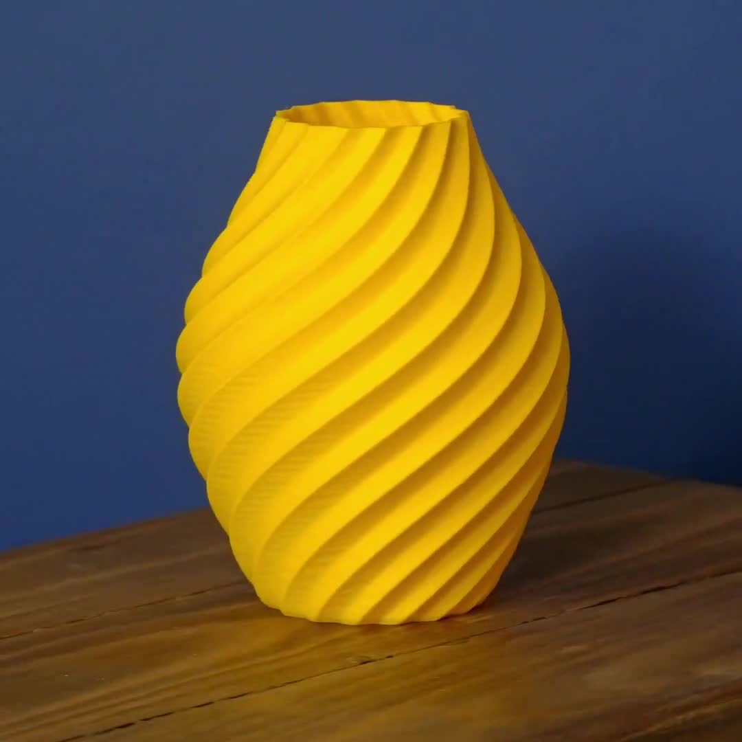 Vase - 3D Printed Vase - Dry Flower Vase Ornamental Vase Decorative Swirl  Vase