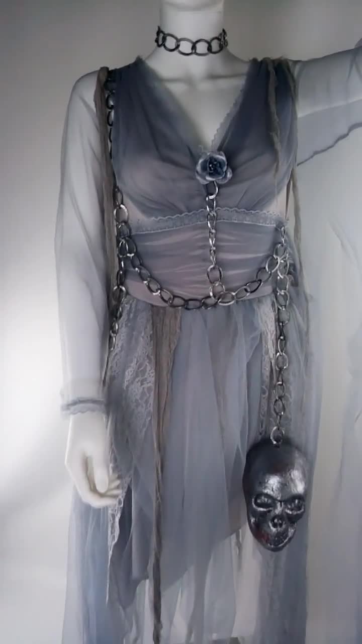 Costume Samara Costume Fantasma Halloween | Abito Sposa Zombie Con