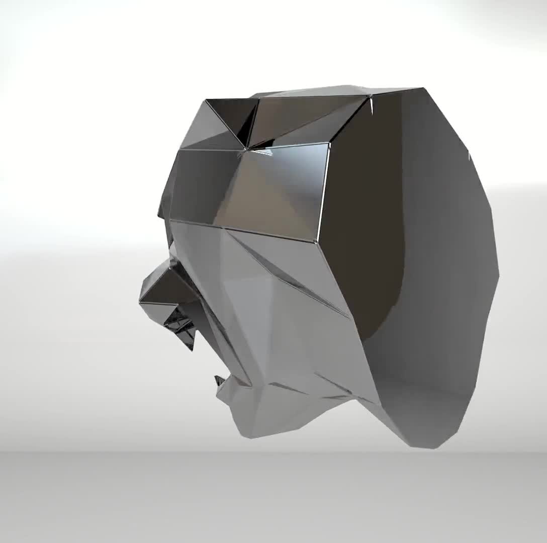 Template Diy for Metal Sculpture – Pattern of Jaguar Bust