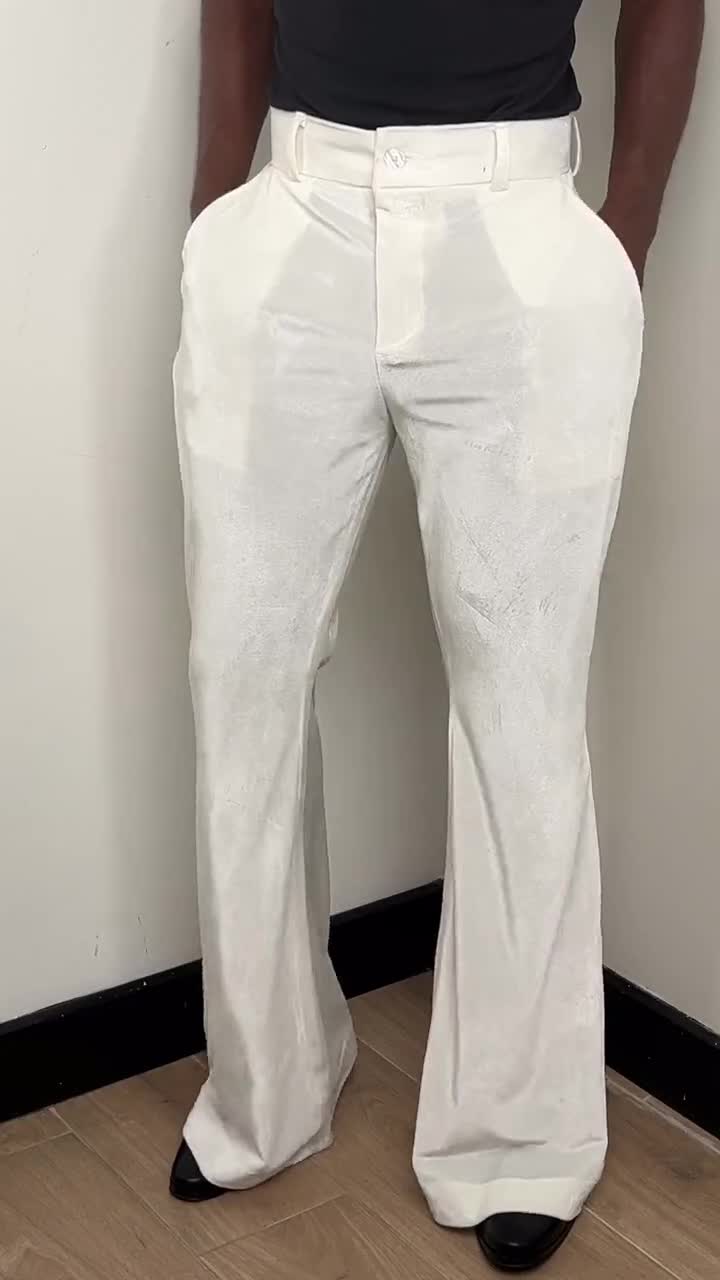 Stylish Men Slim Fit Custom White Trouser for Business Formal Bespoke  Flares, Bell Bottom Pant for Him - Etsy