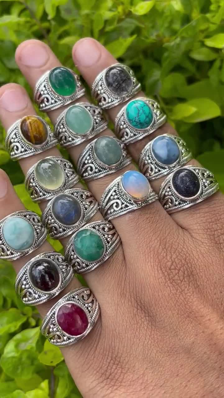2025新入荷 925 Eye /tiger /rutile Malachite Natural Silver Sterling アクセサリー