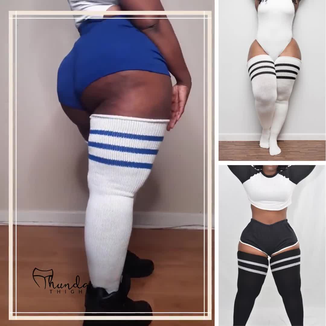 REAL PLUS SIZE Thigh High Socks extra Long, Thick, Knee Socks