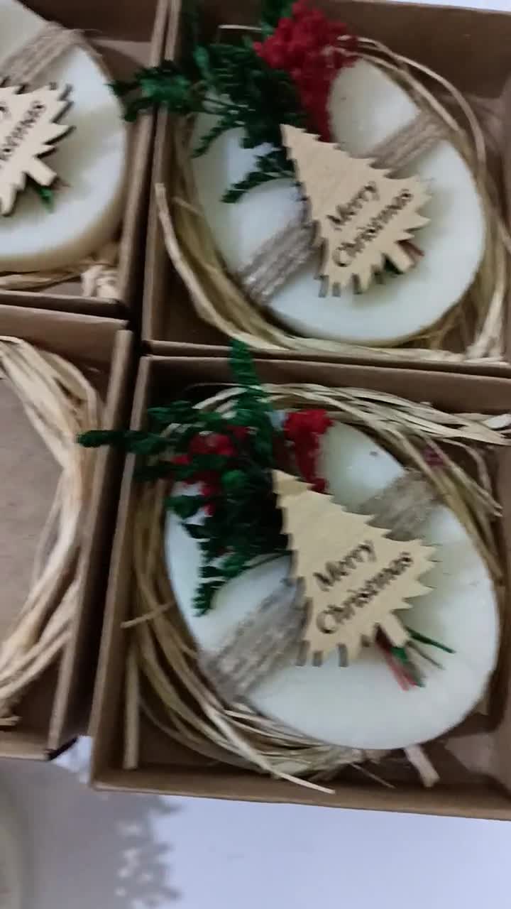 Jabones decorados para regalo de Navidad, Christmas packagi…
