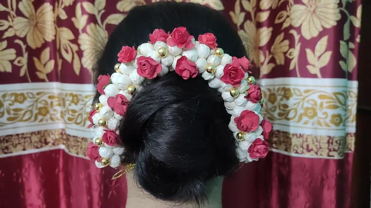 Artificial Garland Flower Jura Gajra Hair Bun Women Accessories For Bun  Maker | eBay