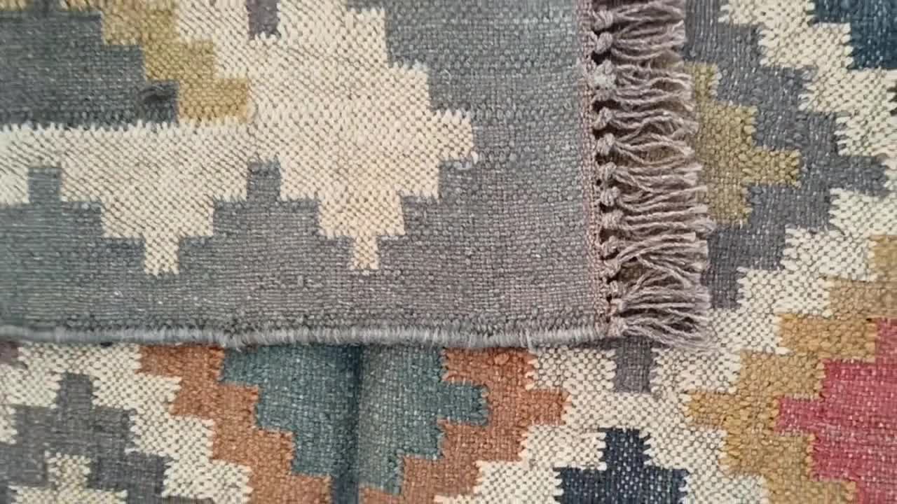 6X9 Ft KILIM Area Rug, salotto in lana di iuta persiano Dhurrie, tappeto  tribale marocchino, tappeto sudoccidentale, tappeto terroso -  Italia