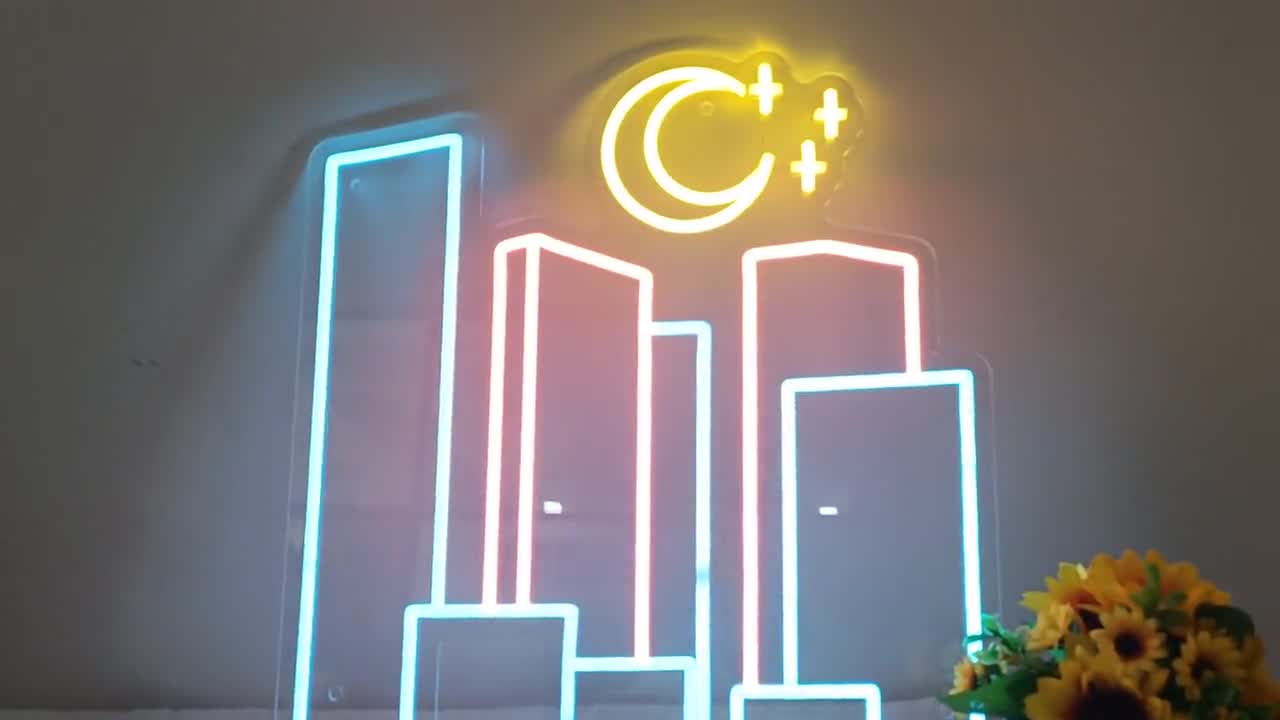 Insegna luminosa al neon a LED Personalizzata 'More Than All The Stars'  Insegne luminose al neon a led Decorazione murale Decorazione domestica per  la