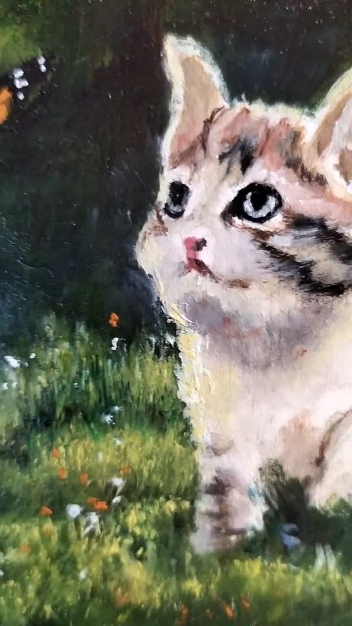 絵画 油絵風プリント アンティーク風 猫 絵画 油絵風プリント アンティーク風 猫