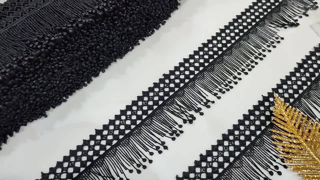 Black Fringe Lace, For Garment at Rs 10/meter in Surat