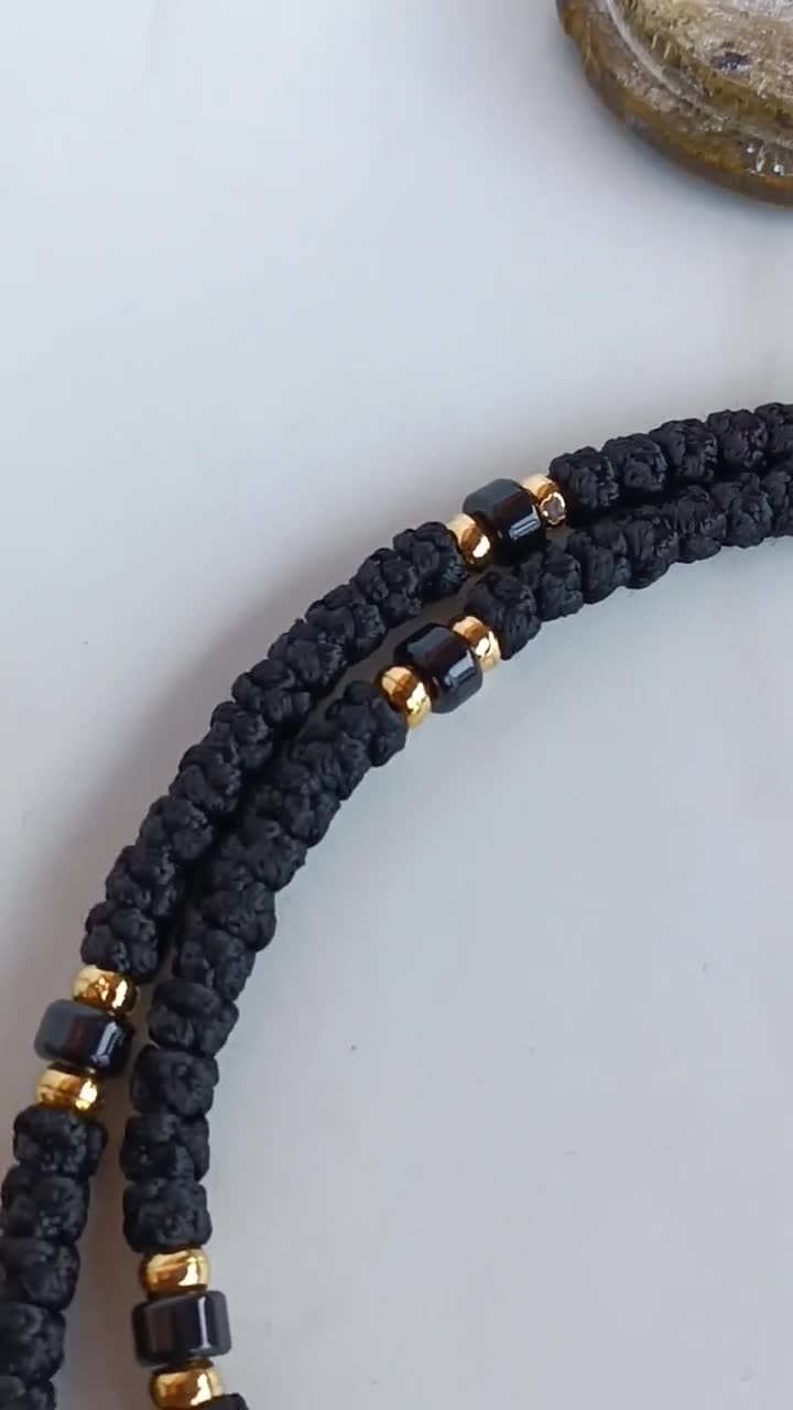 Corda Preghiera Ortodossa IconsGr - Manufatto Artigianale, Nero Con Icona - Foto 4