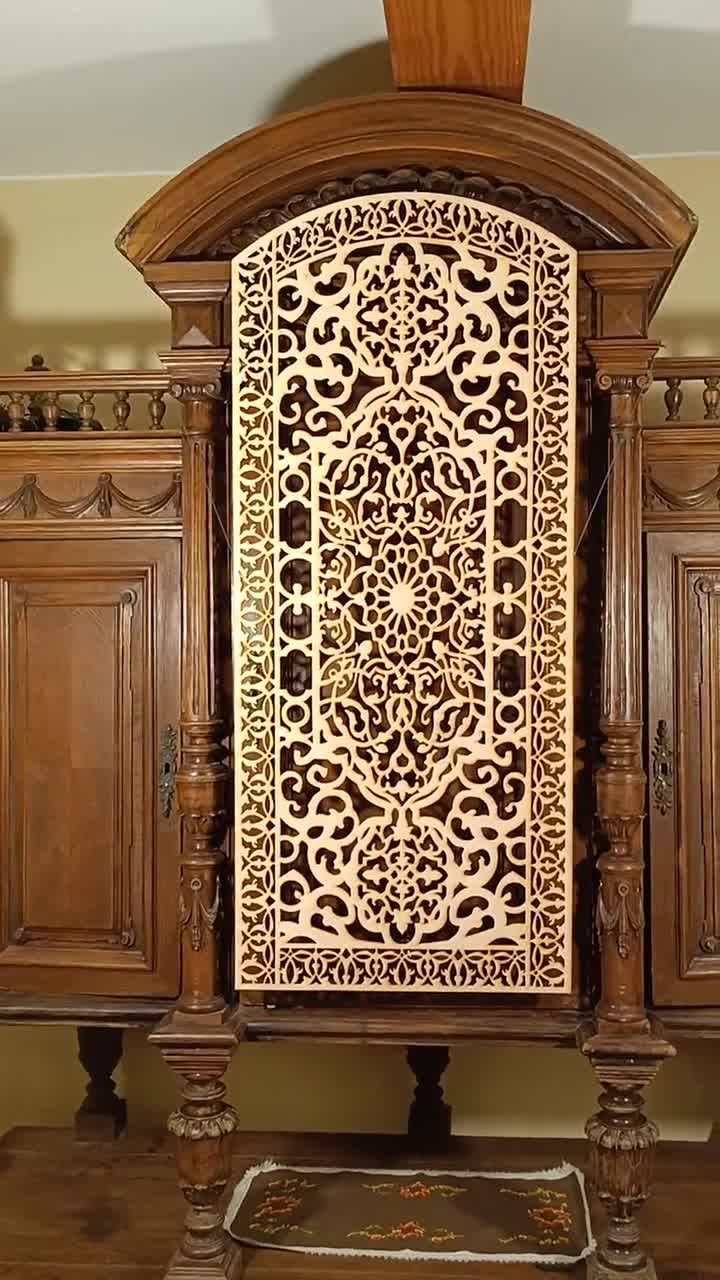 Un gran y hermoso panel de pared decorativo con un mandala calado,  decoración del hogar marroquí, colgante de pared, celosía de madera, arte  de pared Mandala -  México