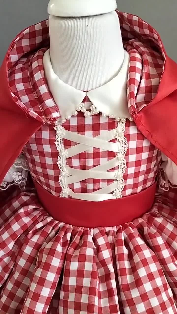 Toddler Storybook Costume Dress, Little Red Riding Hood, Gingham