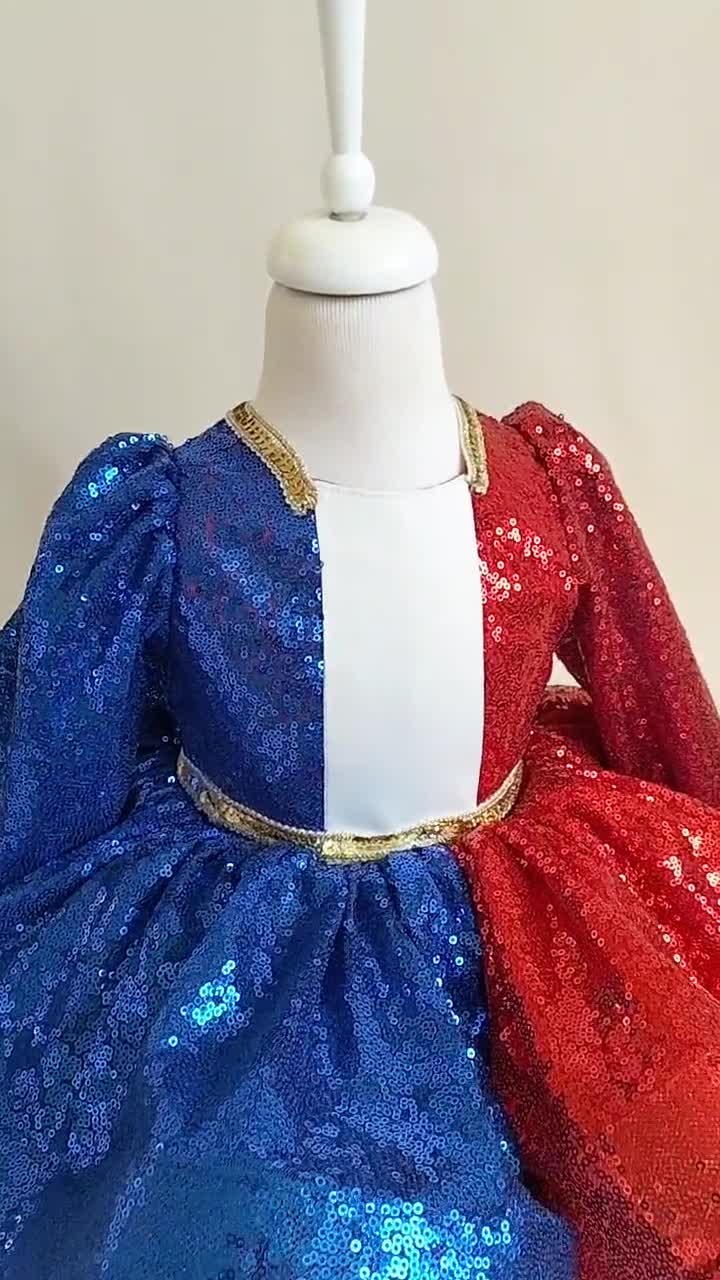 harley quinn sequin dress costume Harley Cosplay Squad Quinn Costume Female Gold Backless Club Dress In Stock-Takerlama,Style A / XL