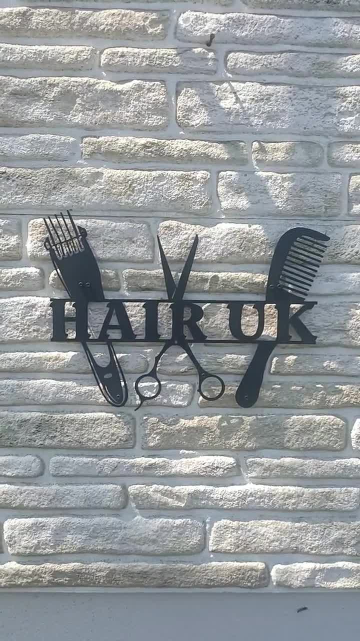 Personalized Metal Barber Shop Sign, Custom Hairdresser Metal Wall Decor,  Personalized Beauty Centre Metal Wall Art, Gif for Her