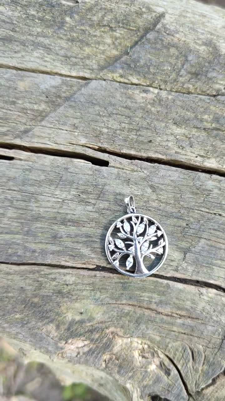 Ciondolo Albero della Vita in Zirconia Cubica - Argento Sterling 925 - Italia