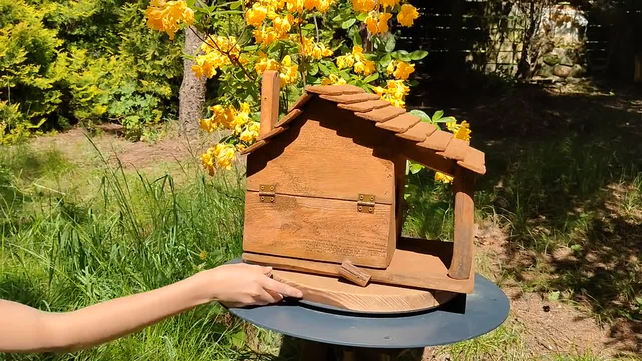 Alimentador De Nueces De Ardilla | Comedero De Madera Para A | Meses