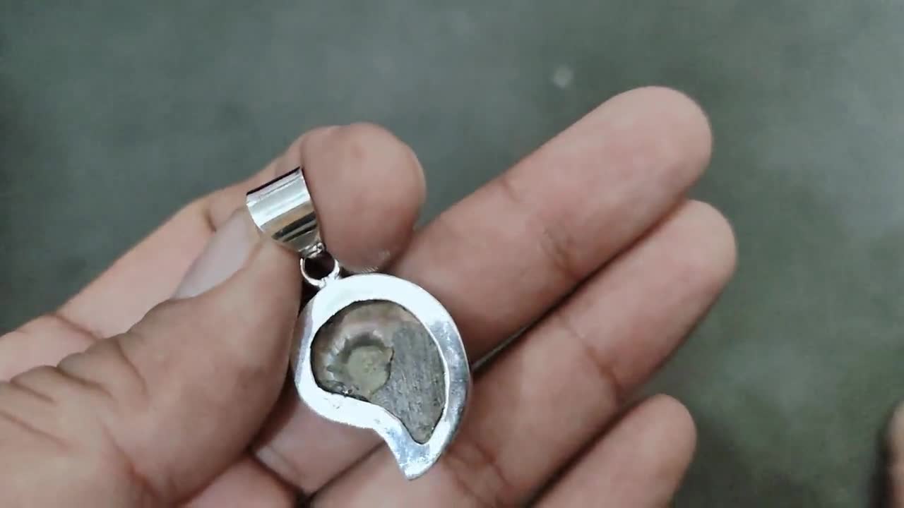 Ciondolo In Argento Sterling 925 Occhio Di Tigre E Pietra Preziosa Di Morgani