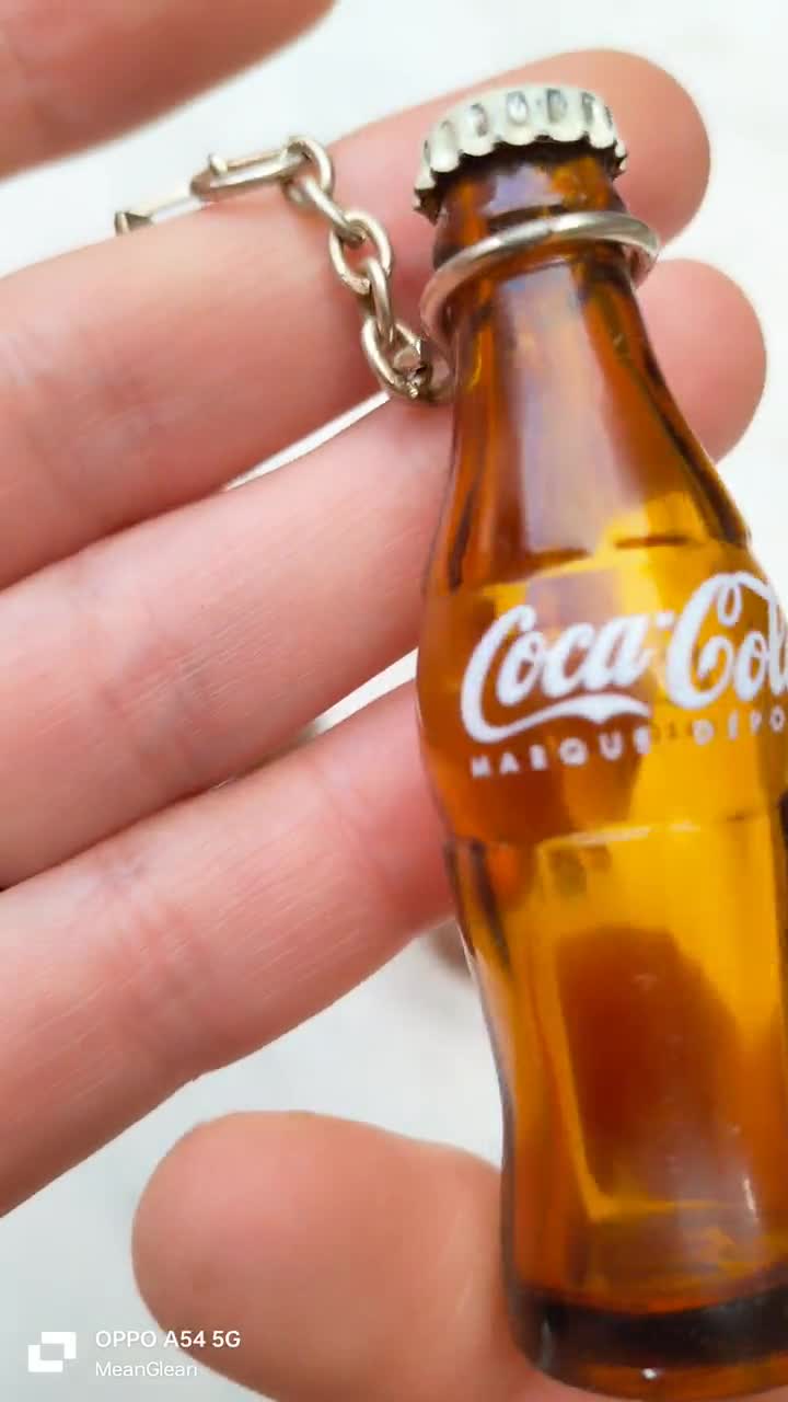 琥珀色のヴィンテージミニチュアコカコーラボトル1本 - 茶色のガラス